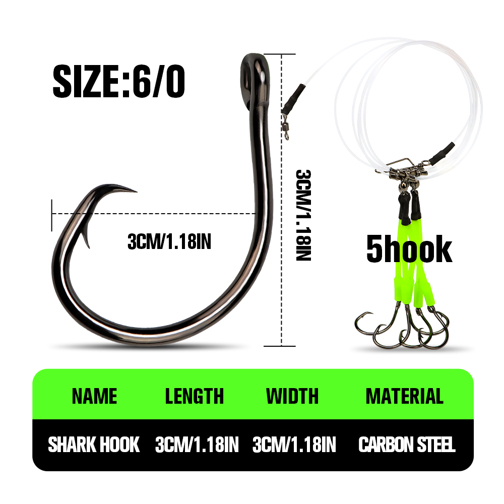 Deep Casting Fish Rig with 5 Hooks Line Group Marlin Sea Tackle Big Game Fishing Trolling Jig