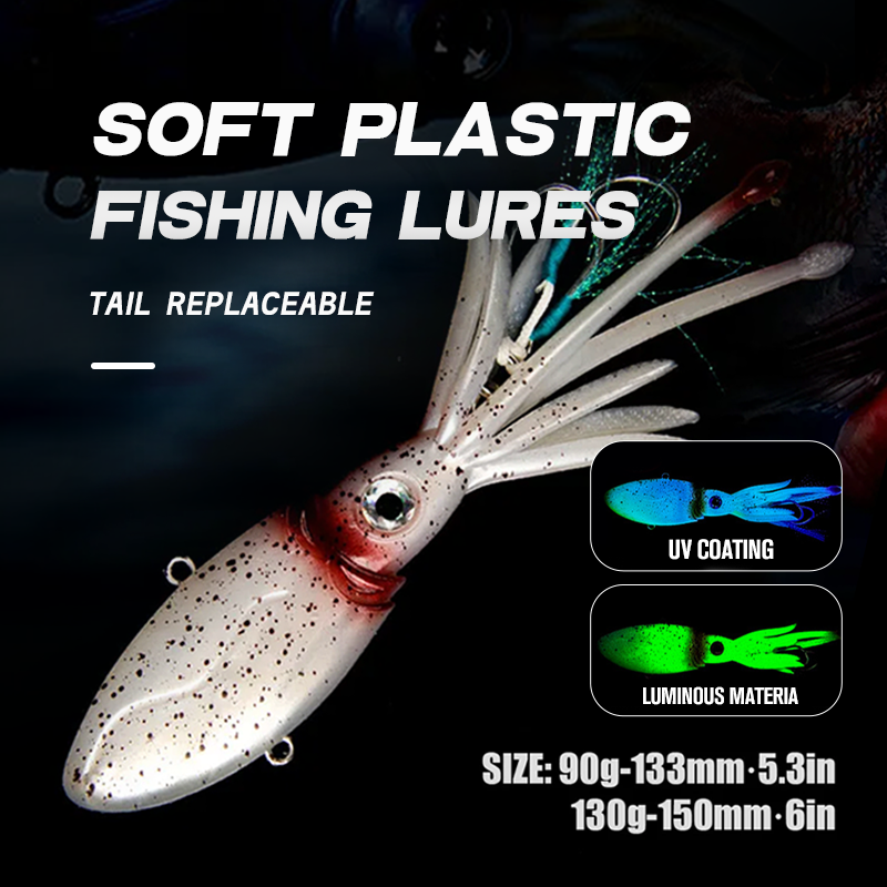 Squid jig Lead Assist Hook Trolling sinking saltwater lure