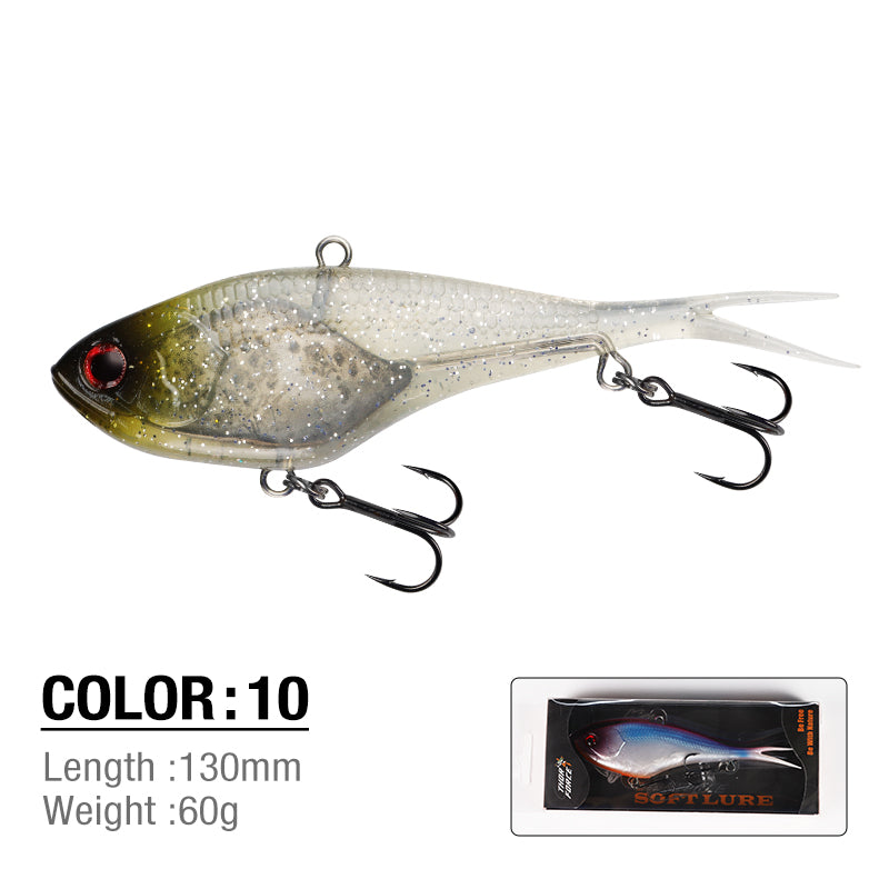 Tremor 3D fish eyes Soft TPE Vibration Trolling fishing lure