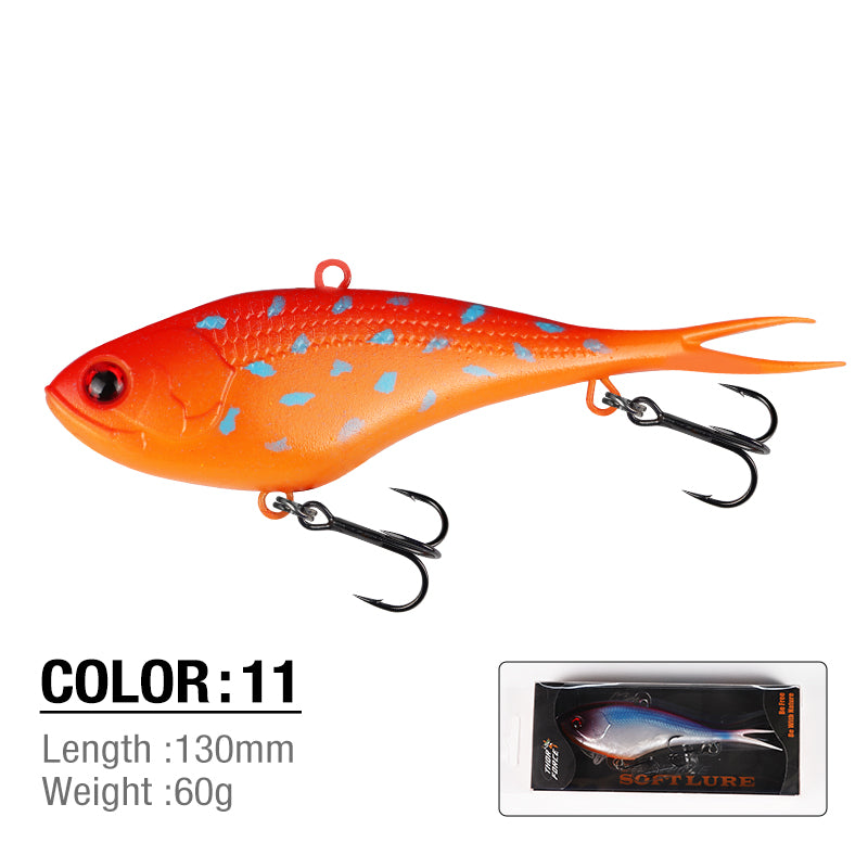 Tremor 3D fish eyes Soft TPE Vibration Trolling fishing lure