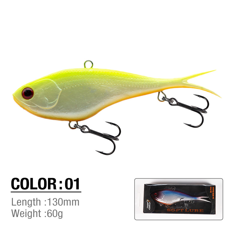 Tremor 3D fish eyes Soft TPE Vibration Trolling fishing lure