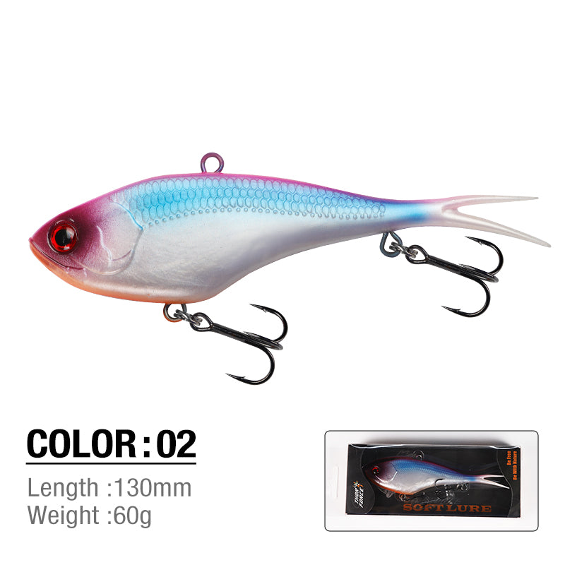 Tremor 3D fish eyes Soft TPE Vibration Trolling fishing lure