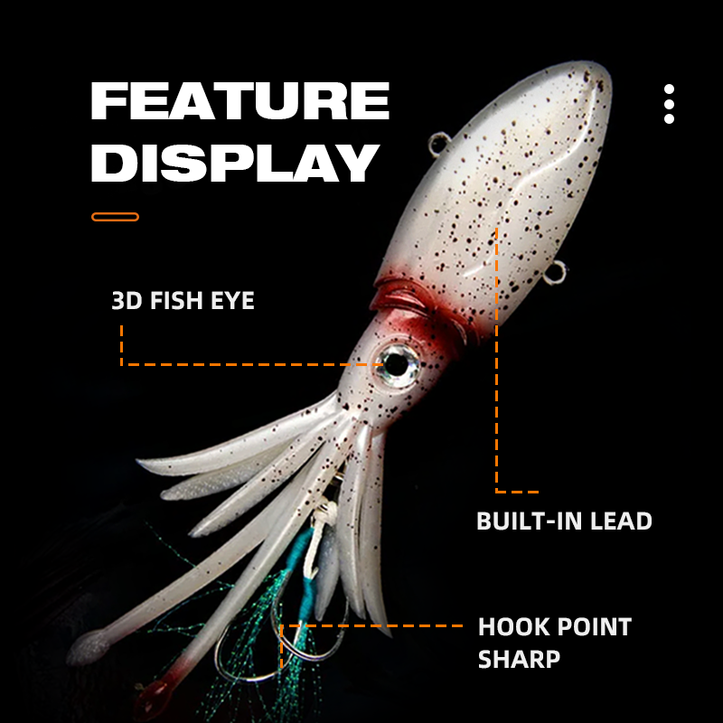 Squid jig Lead Assist Hook Trolling sinking saltwater lure