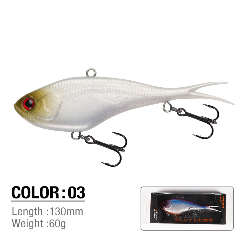 Tremor 3D fish eyes Soft TPE Vibration Trolling fishing lure