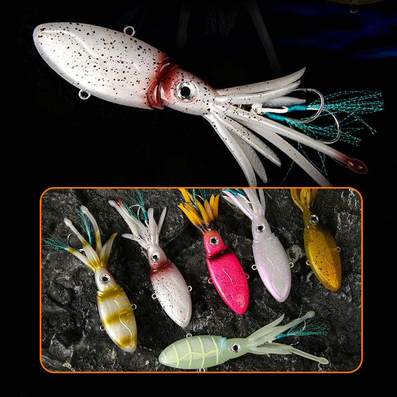 Squid jig Lead Assist Hook Trolling sinking saltwater lure