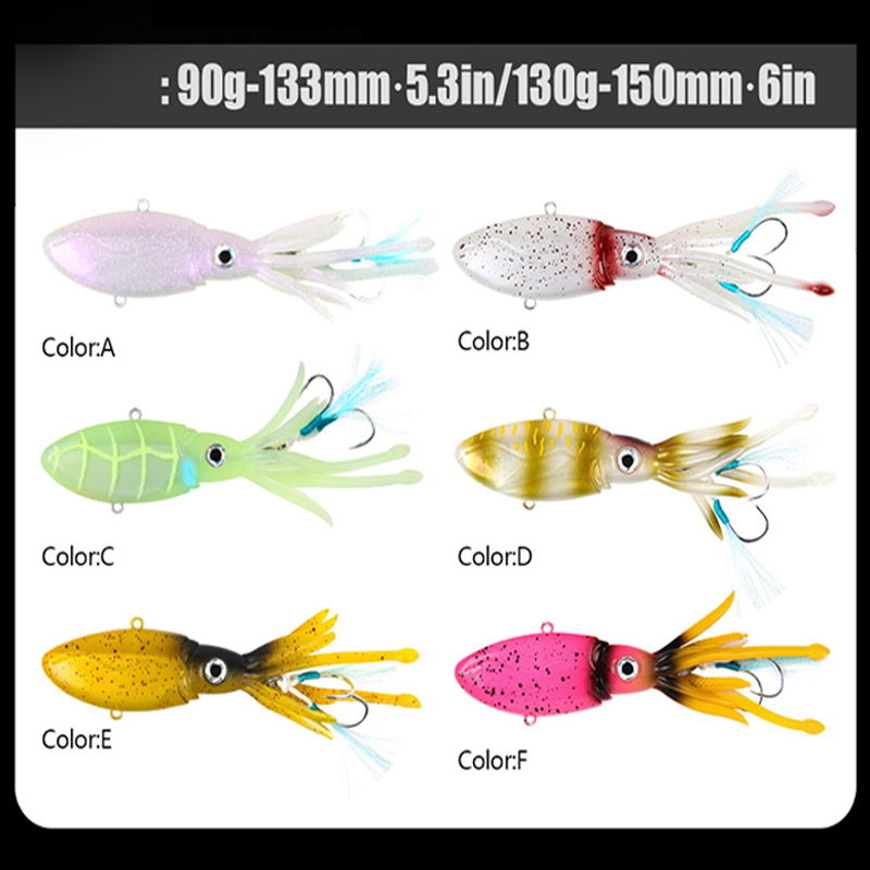 Squid jig Lead Assist Hook Trolling sinking saltwater lure