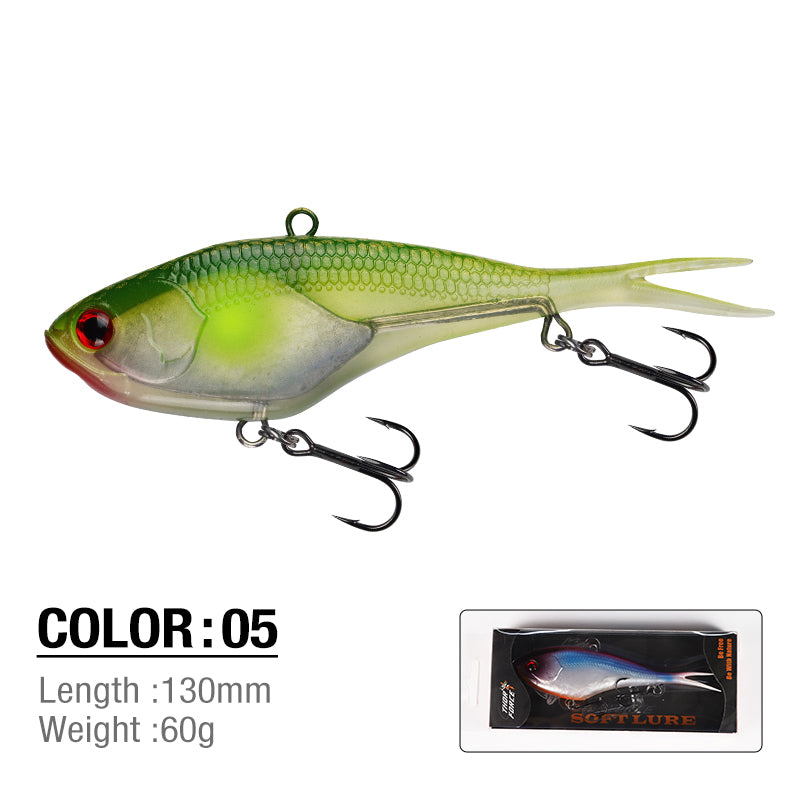 Tremor 3D fish eyes Soft TPE Vibration Trolling fishing lure