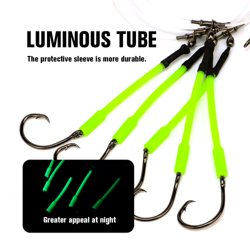 Deep Casting Fish Rig with 5 Hooks Line Group Marlin Sea Tackle Big Game Fishing Trolling Jig