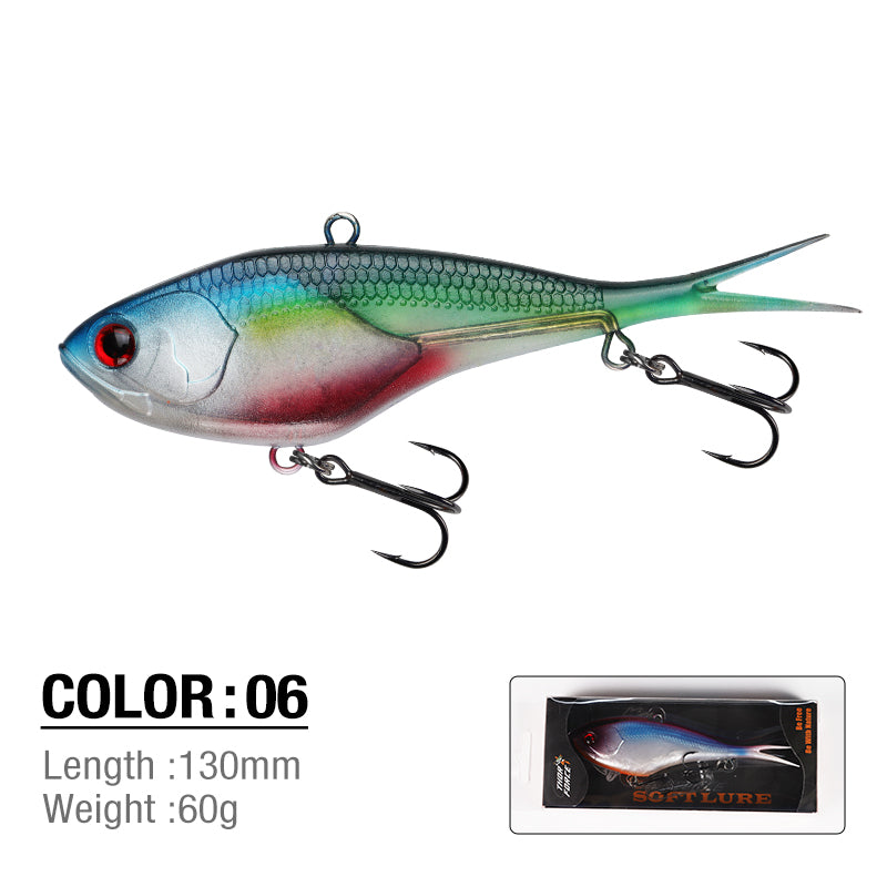 Tremor 3D fish eyes Soft TPE Vibration Trolling fishing lure