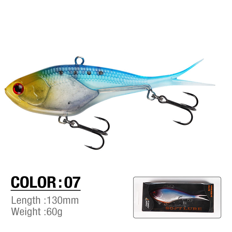 Tremor 3D fish eyes Soft TPE Vibration Trolling fishing lure