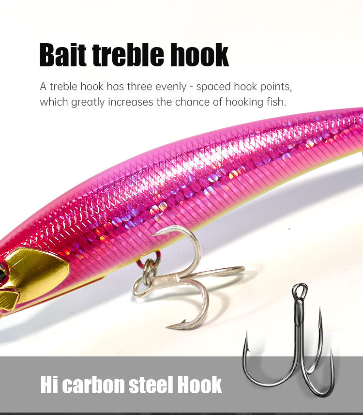 Floating Jerkbait Bass Fishing Lure Freshwater/Saltwater Trout Pike