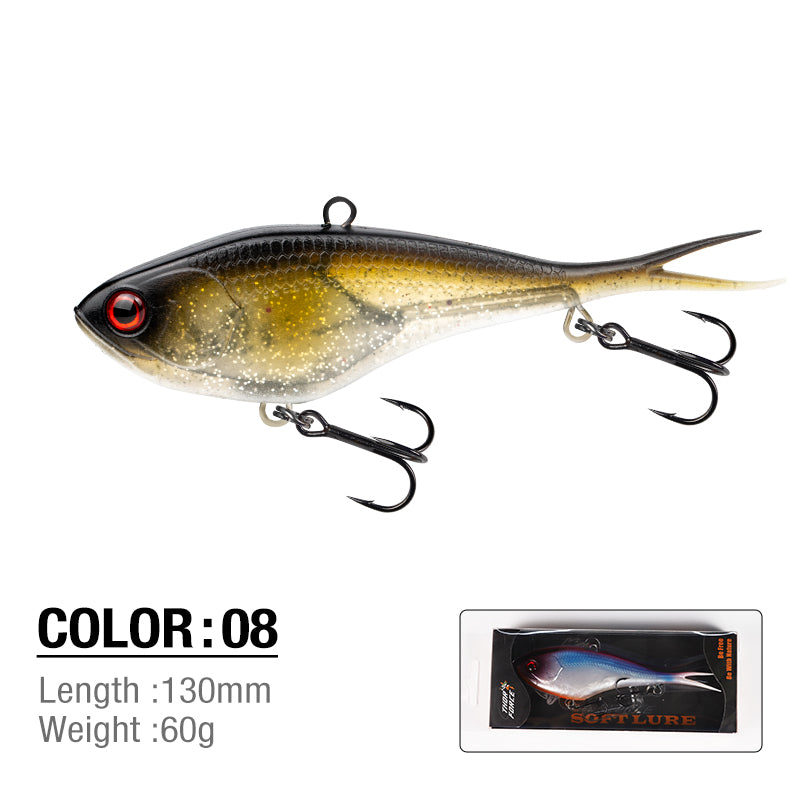Tremor 3D fish eyes Soft TPE Vibration Trolling fishing lure