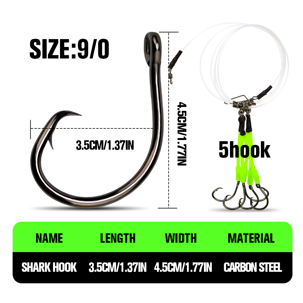 Deep Casting Fish Rig with 5 Hooks Line Group Marlin Sea Tackle Big Game Fishing Trolling Jig